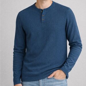 St John’s Bay Long Sleeve Blue Henley Shirt